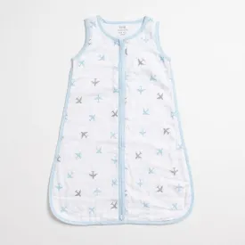 Blue Airplane Theme Sleeping Bag